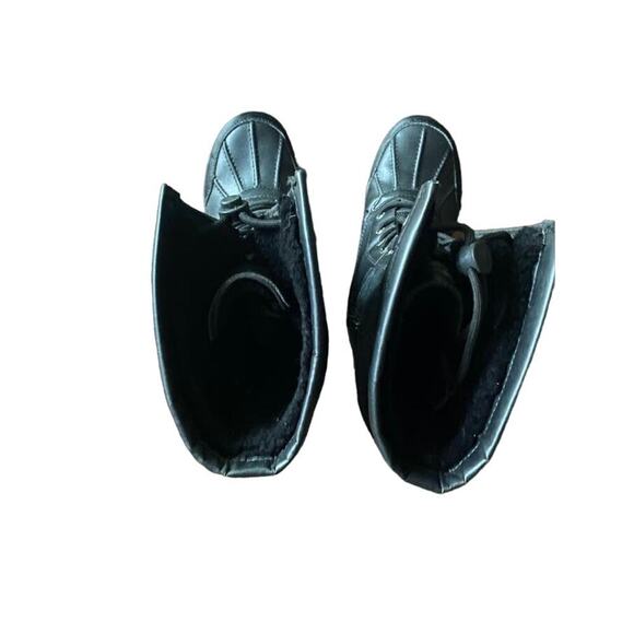 UGG 1116152K Butte II Toggle Tall Black Leather Waterproof Snow Boots Kids 4 - Picture 8 of 10